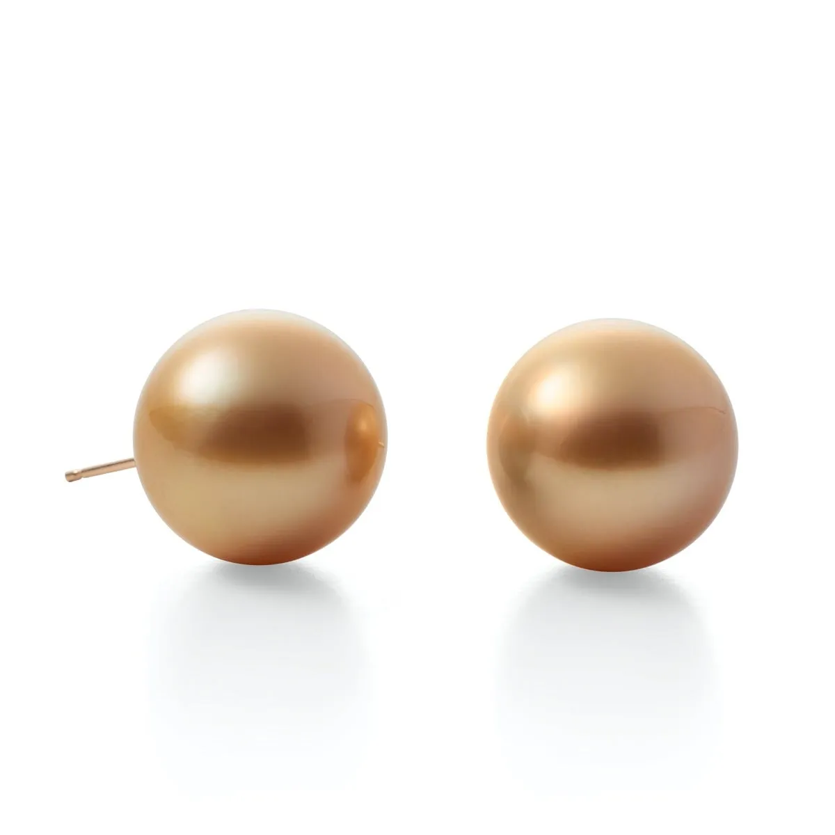 12.5mm Golden South Sea Pearl Earrings