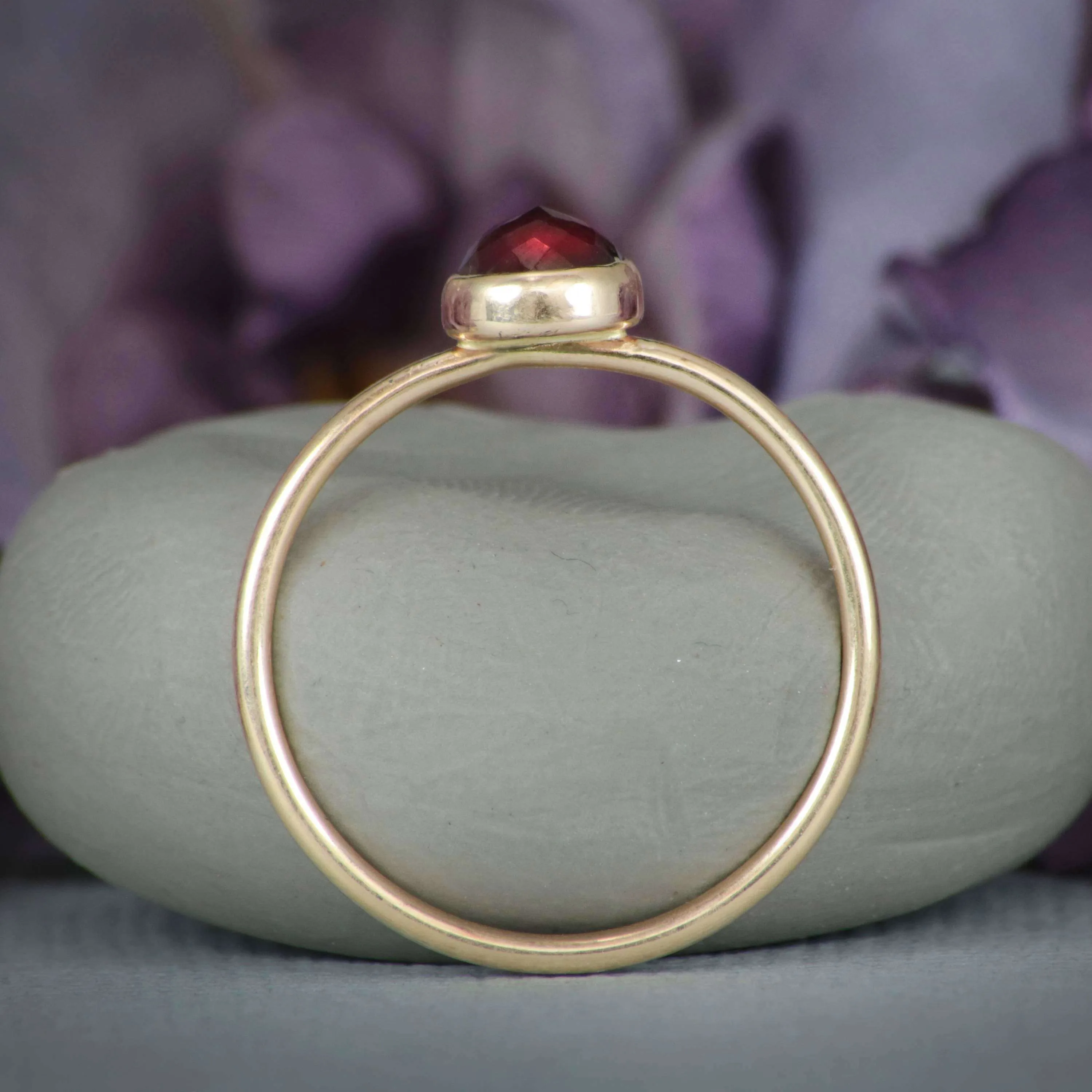 14 K Gold Gemstone Stacking Ring | Moonkist Designs