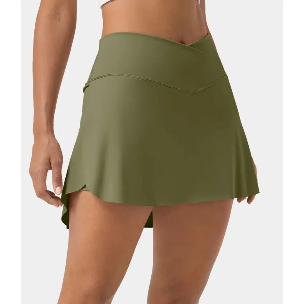 2 In 1 Side Pocket Tennis Skirt