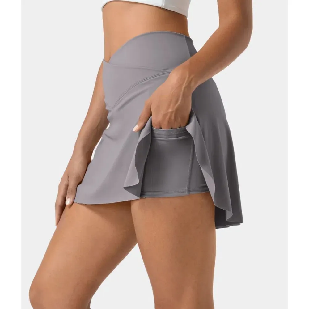 2 In 1 Side Pocket Tennis Skirt