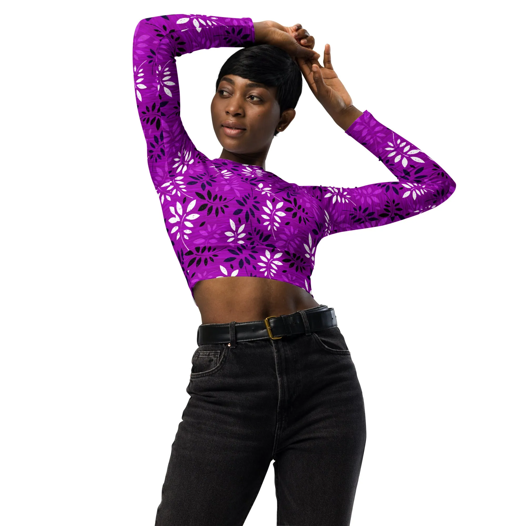 Amethyst Arbor Recycled long-sleeve crop top