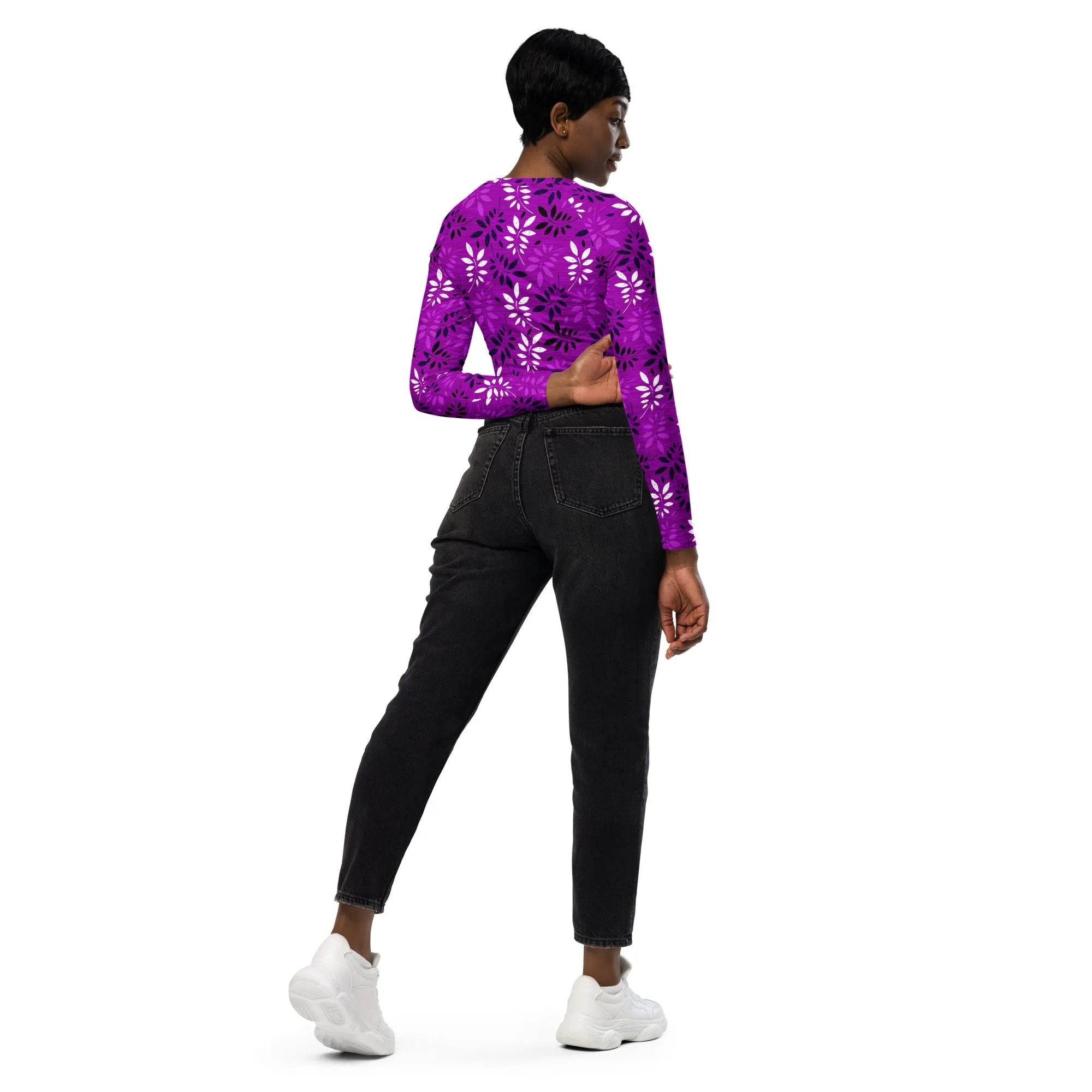 Amethyst Arbor Recycled long-sleeve crop top