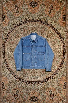 Bleaching Denim Blouson (L.BLUE)