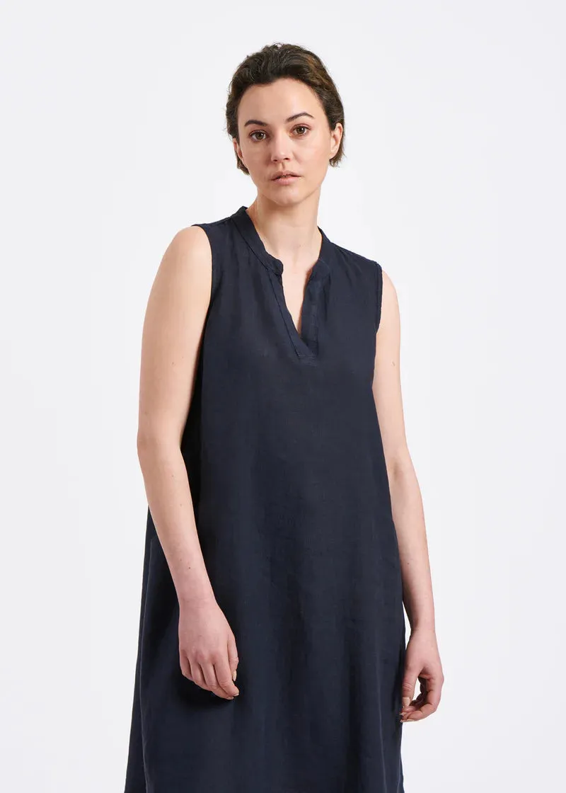 BONITA LINEN MIDI DRESS - HUMILITY