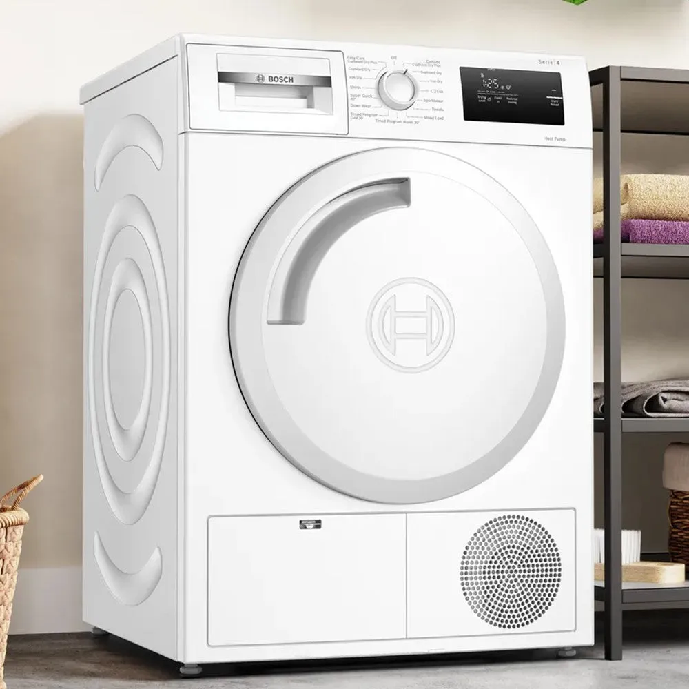 Bosch Series 4 8KG Freestanding Heat Pump Tumble Dryer - White | WTH84001GB