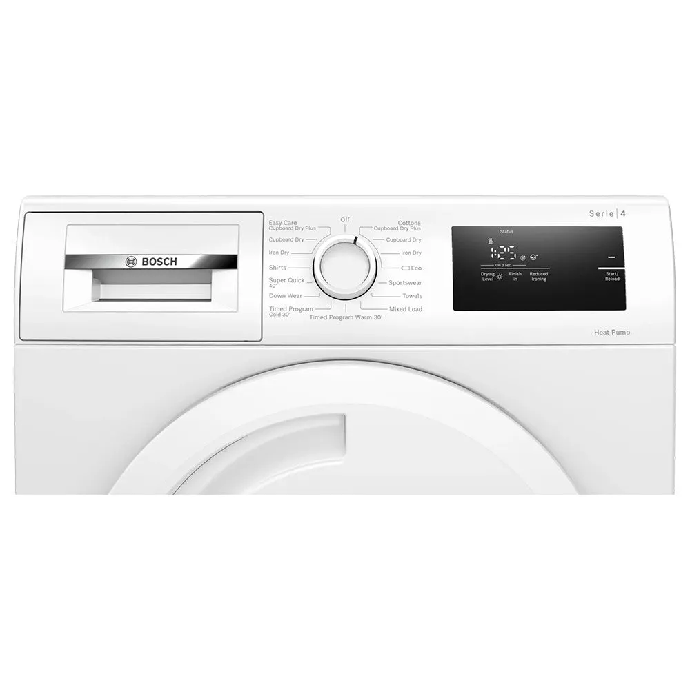 Bosch Series 4 8KG Freestanding Heat Pump Tumble Dryer - White | WTH84001GB