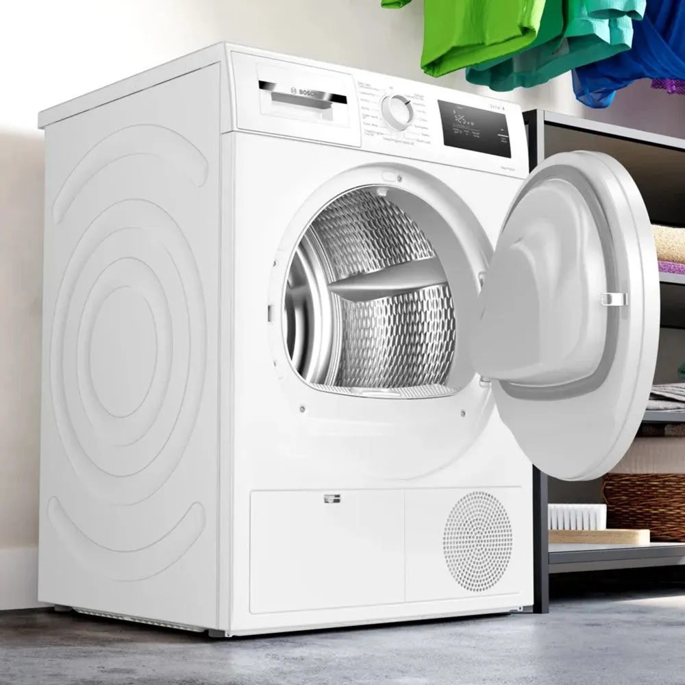 Bosch Series 4 8KG Freestanding Heat Pump Tumble Dryer - White | WTH84001GB