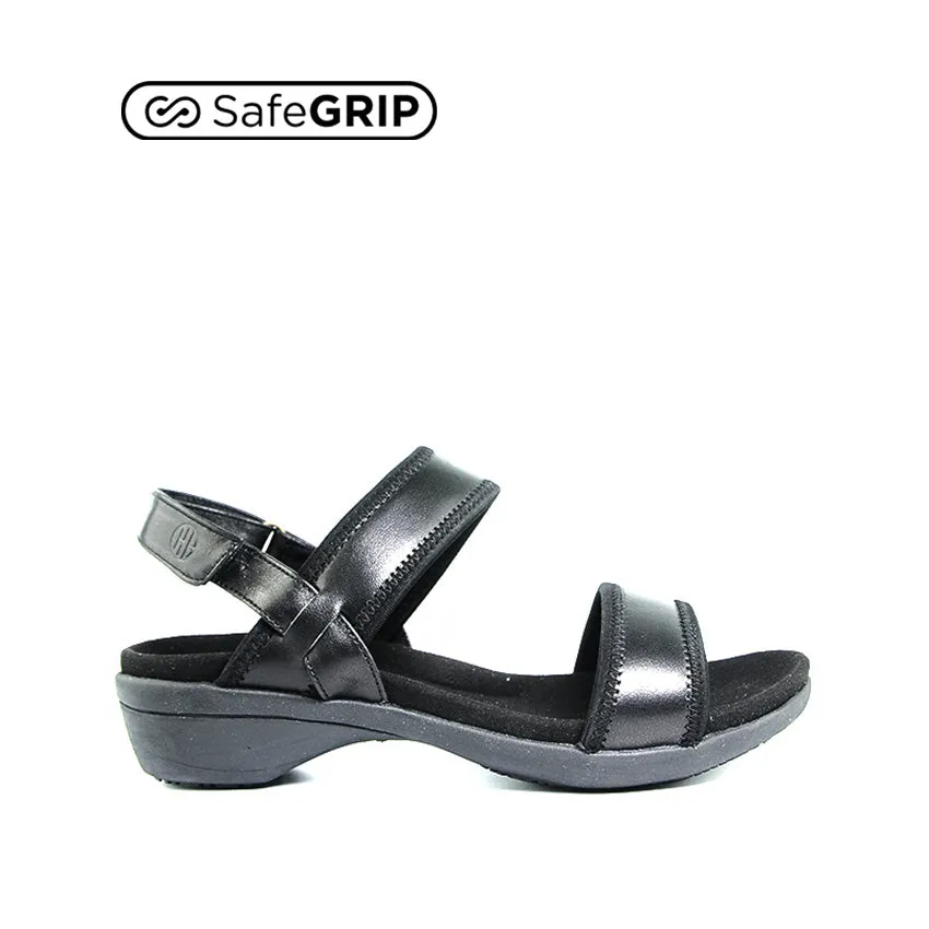 Brenna Women's Sandals - Black Leather