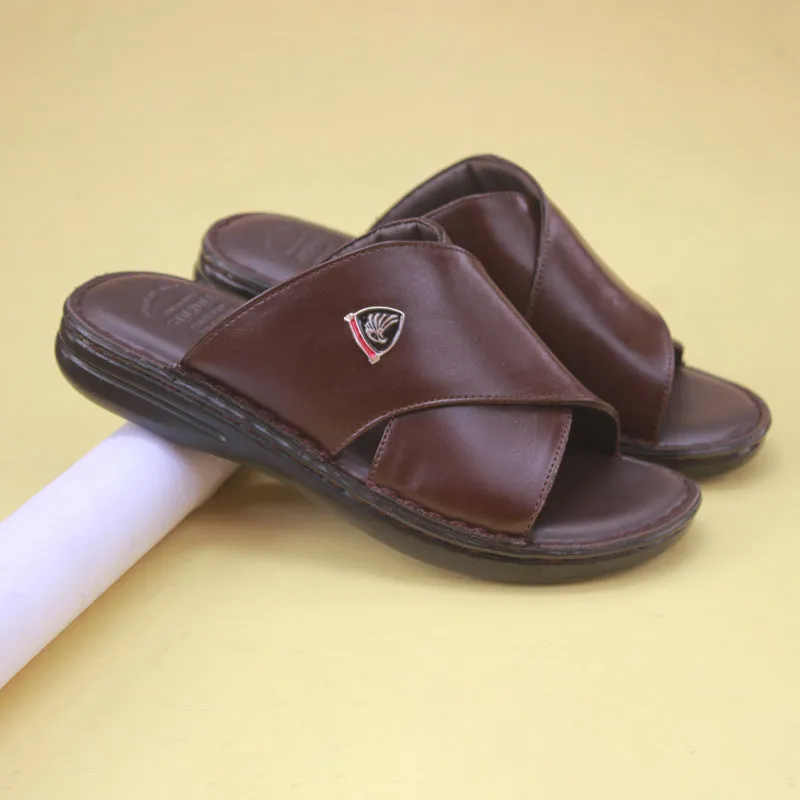 Brown medicated slippers