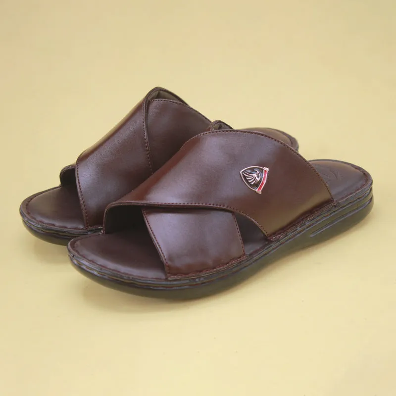 Brown medicated slippers