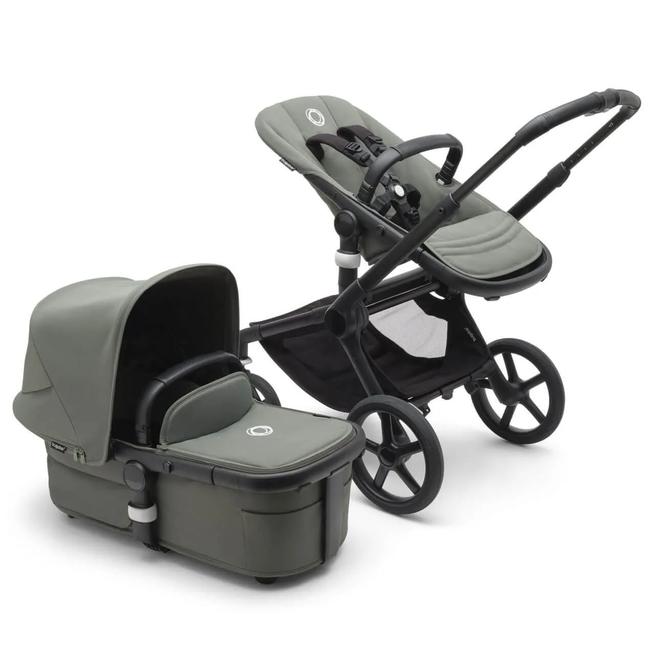 Bugaboo Fox 5, Cloud T Ultimate Travel System - Black/Forest Green/Forest Green