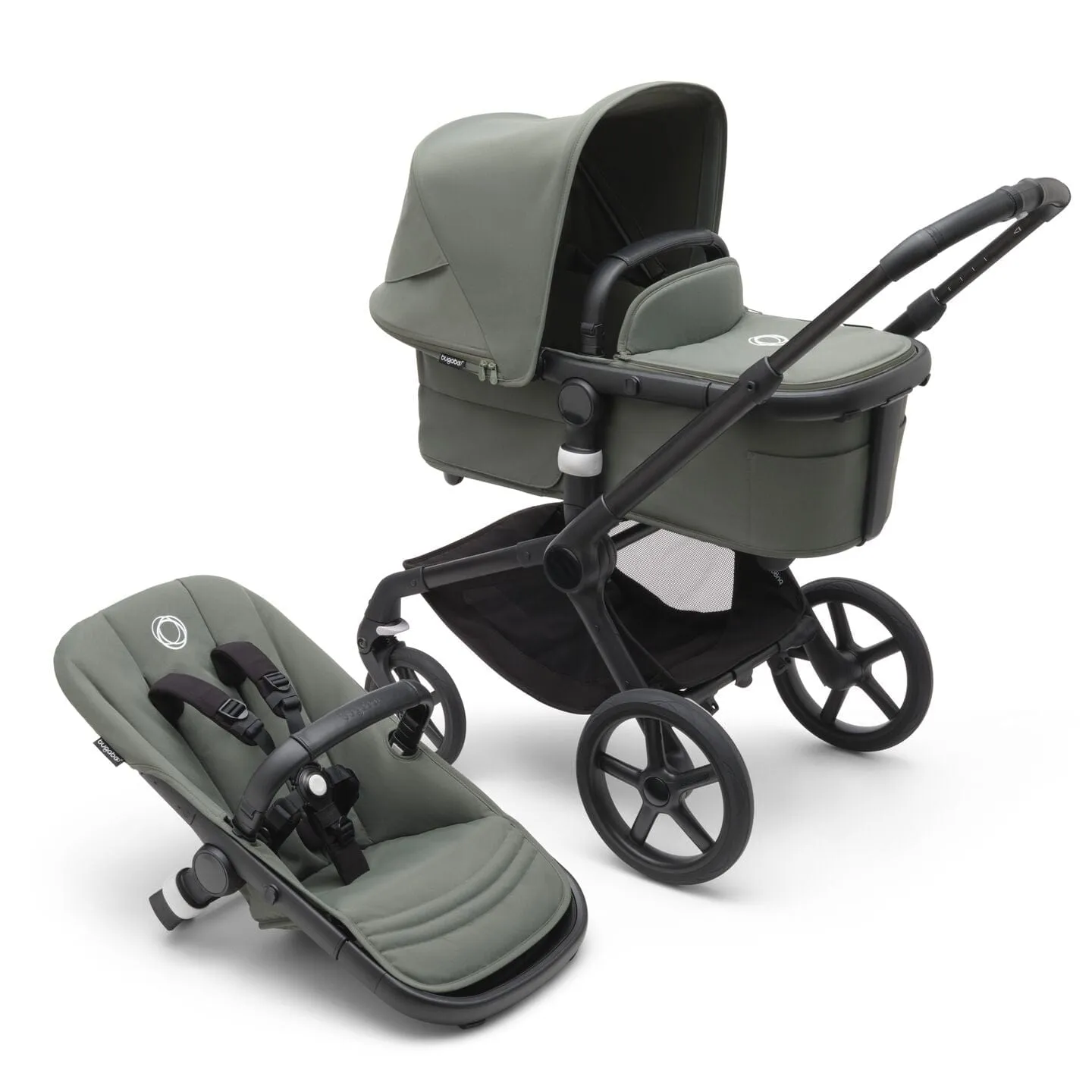 Bugaboo Fox 5, Cloud T Ultimate Travel System - Black/Forest Green/Forest Green