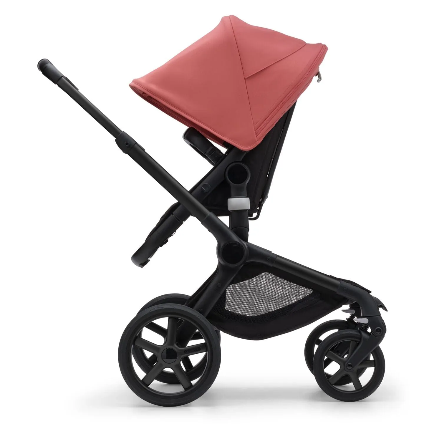 Bugaboo Fox 5, Pebble 360 Ultimate Travel System - Black/Midnight Black/Sunrise Red