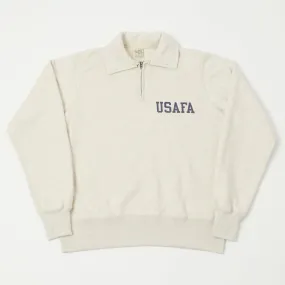 Buzz Rickson's U.S. Air Force Academy Half Zip Sweatshirt - Oatmeal