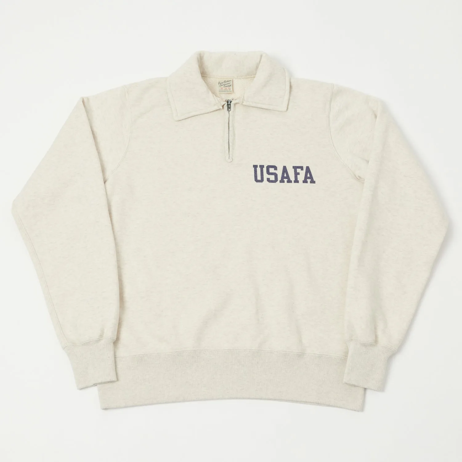 Buzz Rickson's U.S. Air Force Academy Half Zip Sweatshirt - Oatmeal