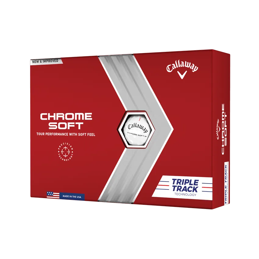 Callaway 2022 Chrome Soft Triple Track Golf Balls White 12 Pack