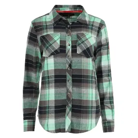 Canada Weather Gear Women's 2 Pocket Plaid Button Up Long Sleeve Shirt