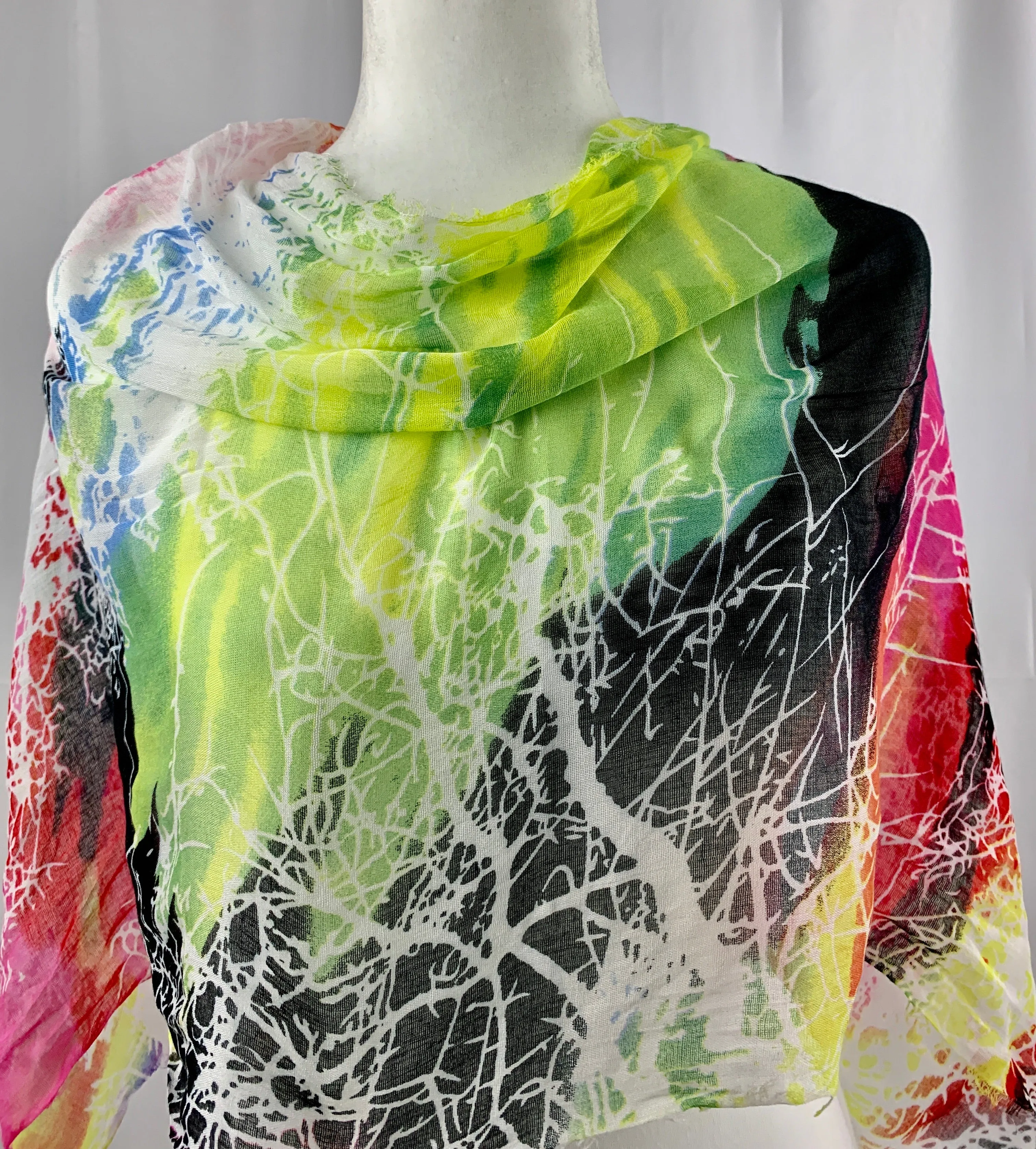 Colorful Tree Branch Scarf