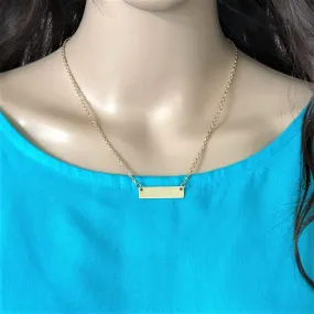 Delicate Gold Bar Necklace