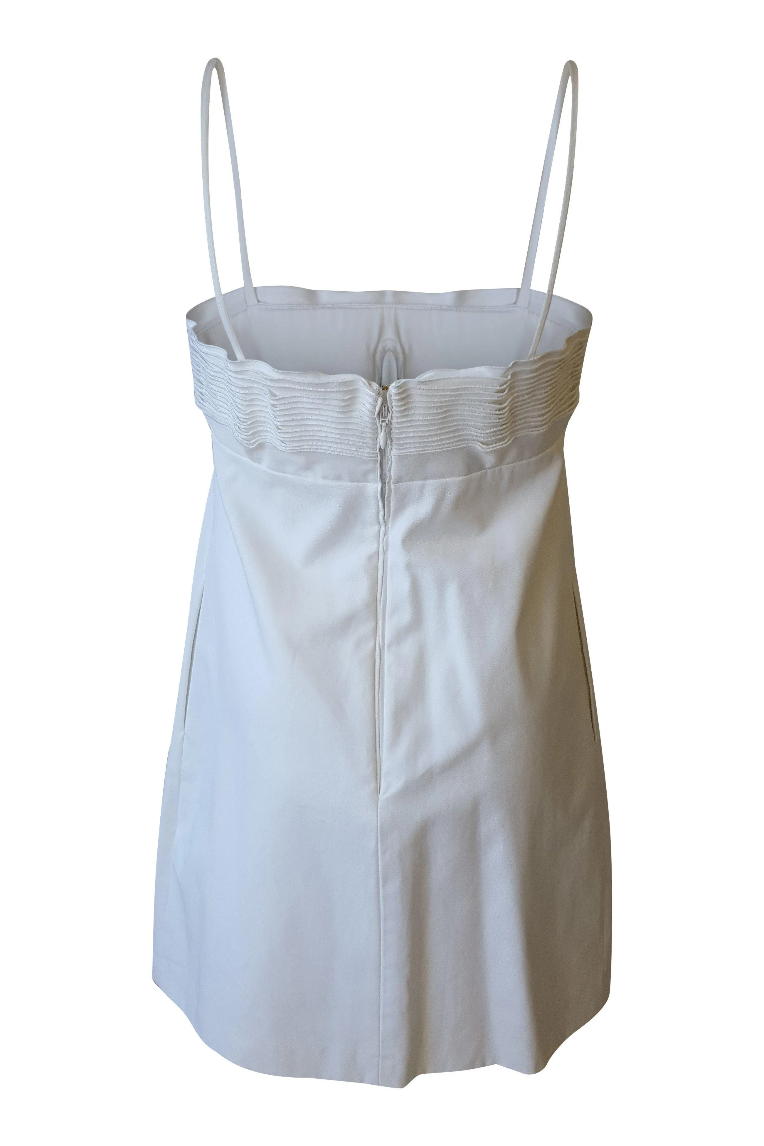 DSQUARED2 White Folded Bustier Corseted Mini Dress (UK 10)