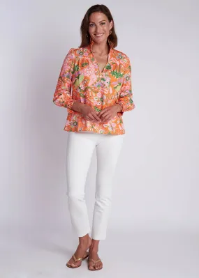 Eden Orange Long Sleeve Aspen Blouse