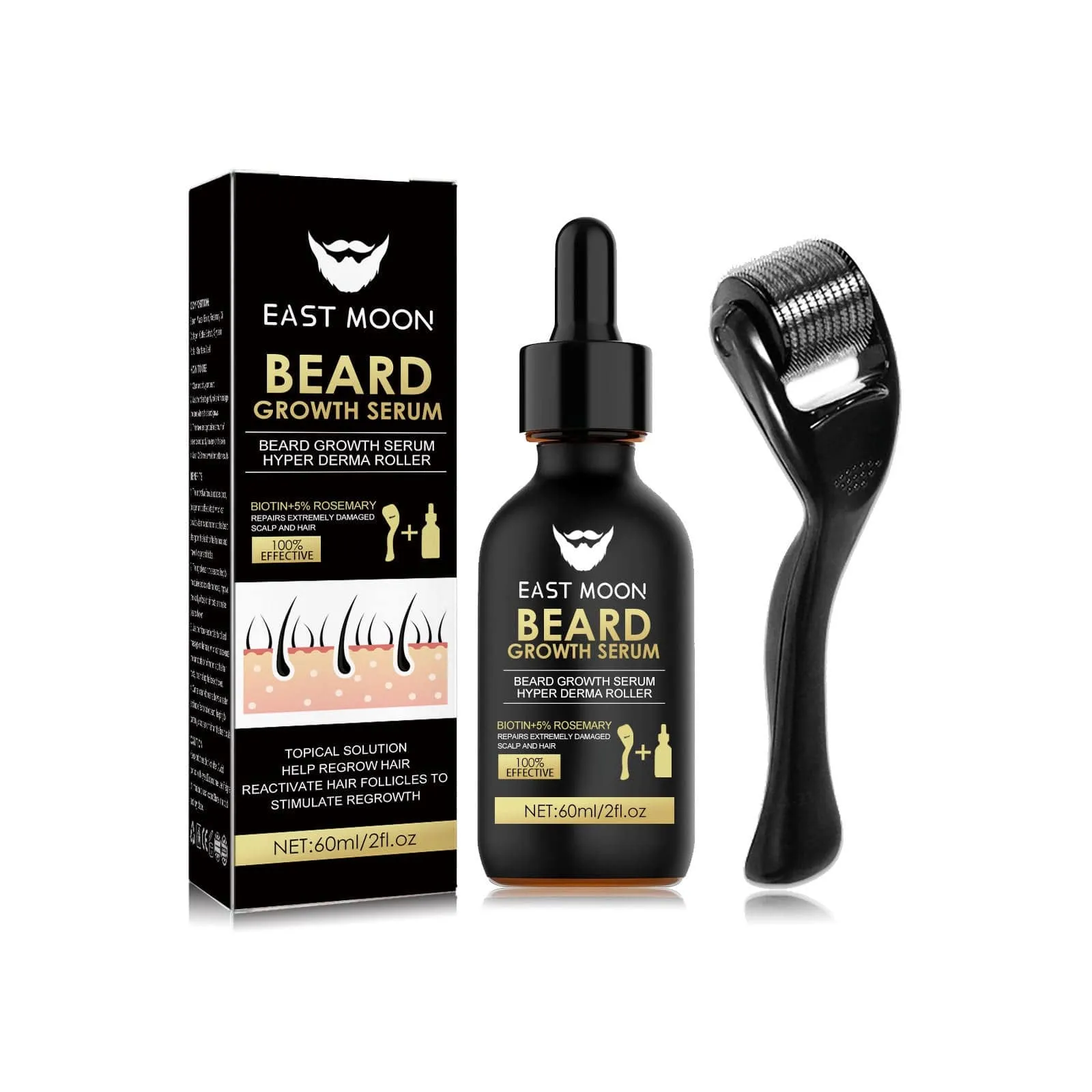 Facial Care For Men With Thick Beard Serum Set