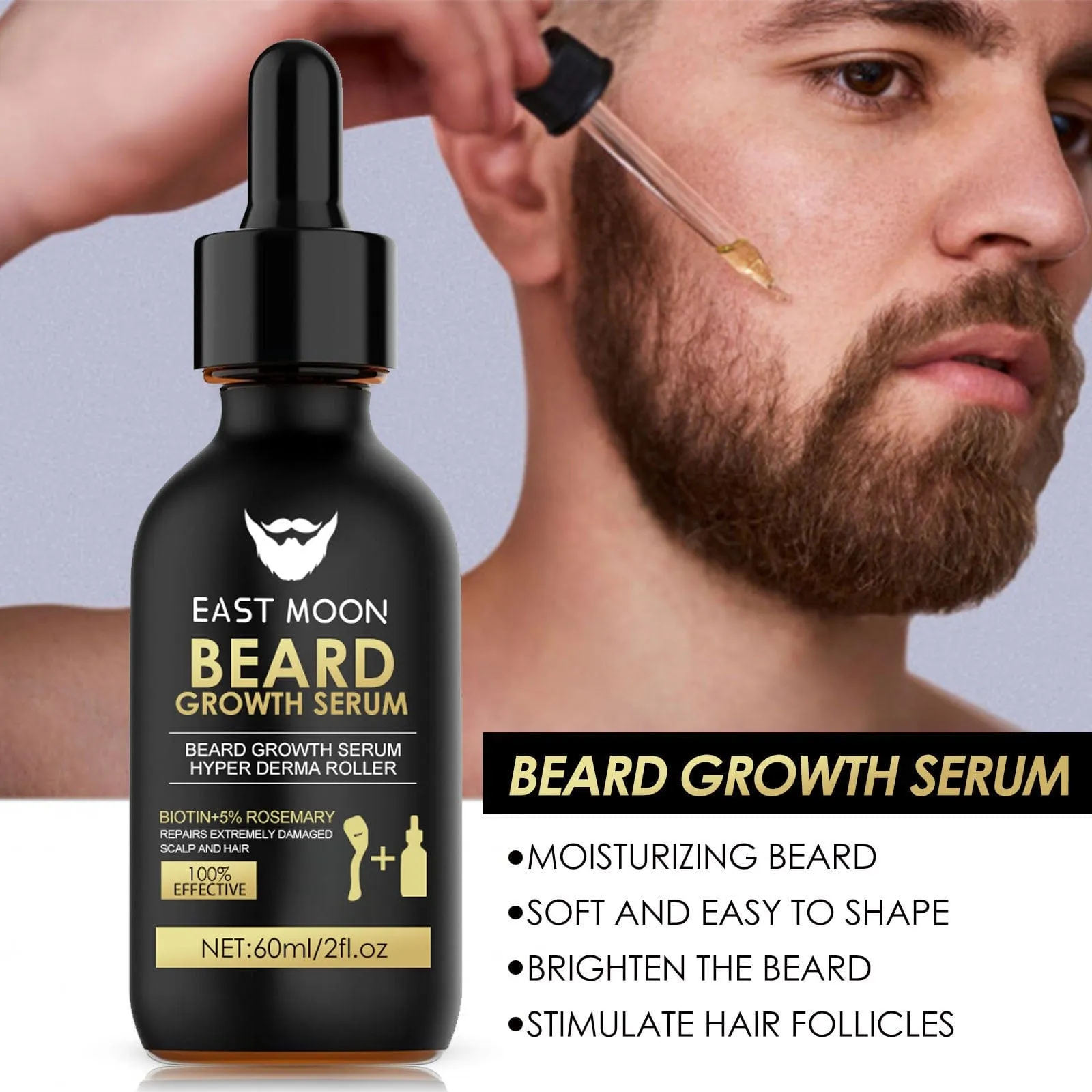 Facial Care For Men With Thick Beard Serum Set