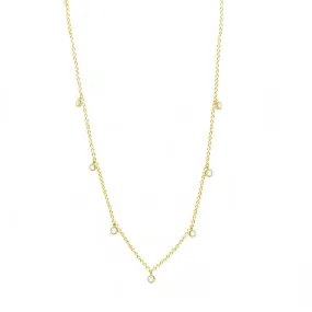 Forged Diamond 18k Yellow Gold Necklace