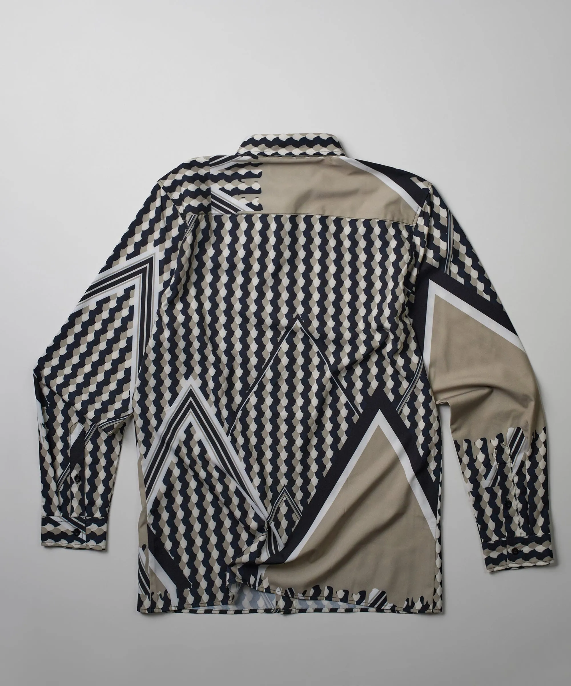 Geo Print Long Sleeve Woven Shirt