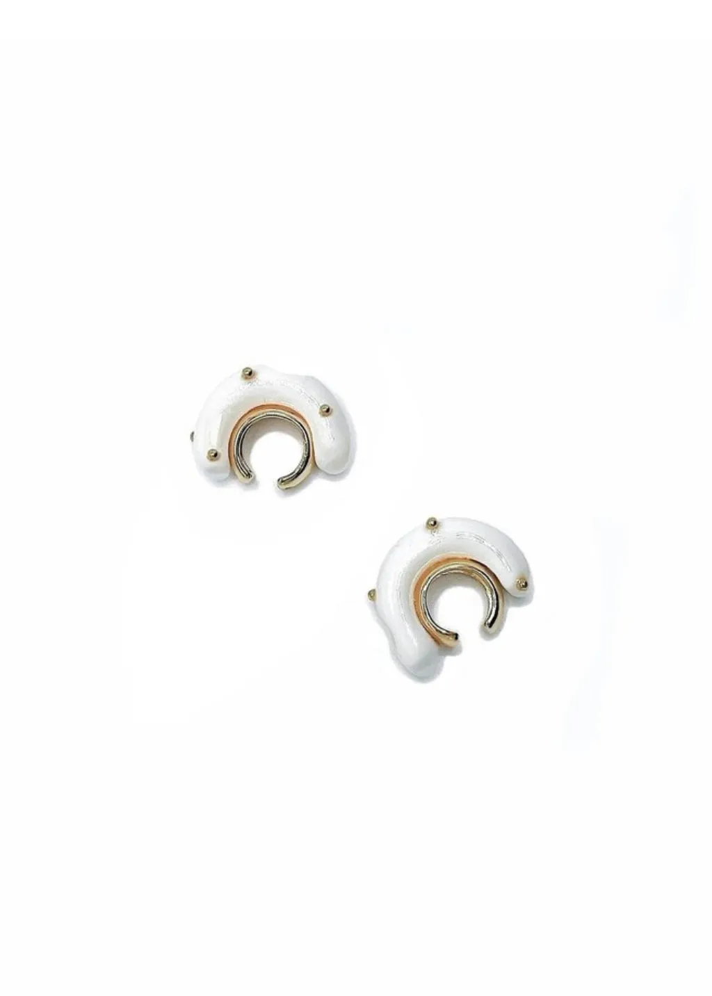 Hanayoo Works Mini Moon Earcuff in White