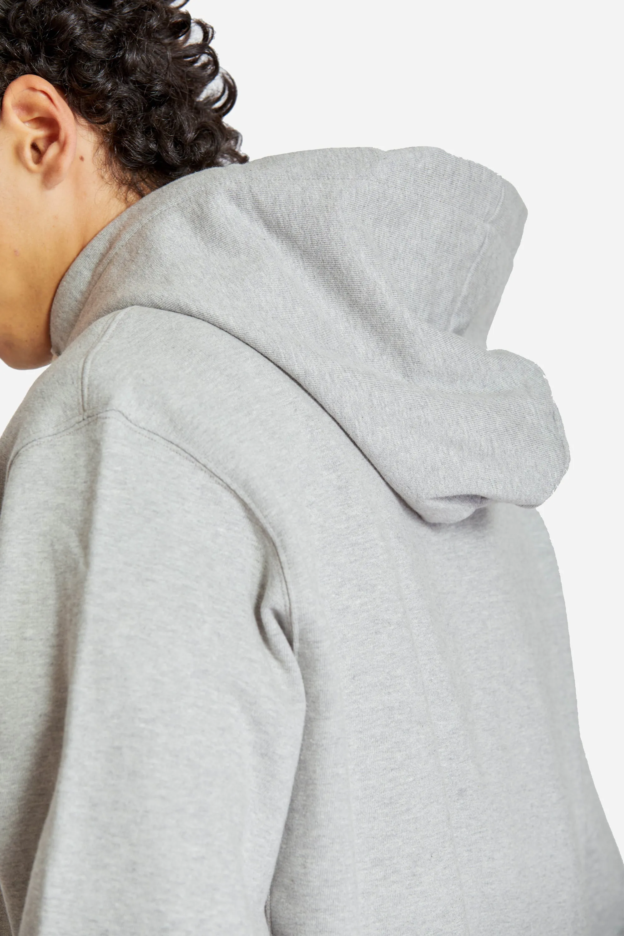 Hooded Sweat Melange Grey