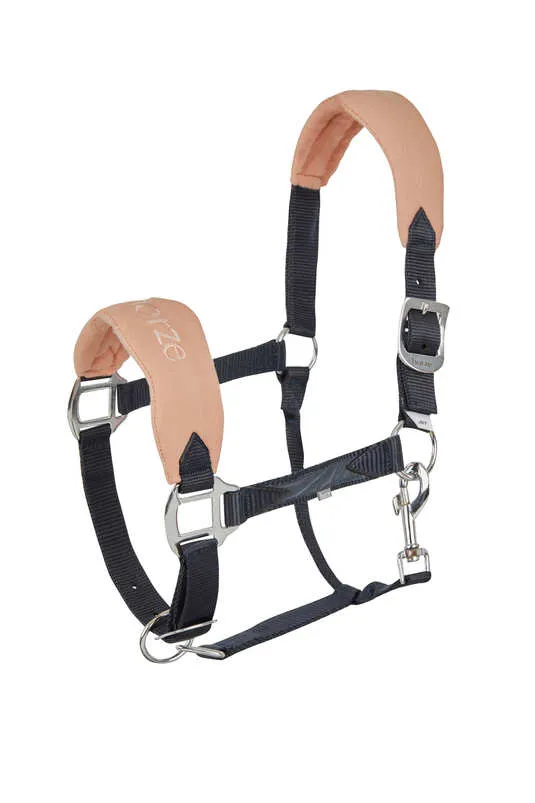 Horze Trixi Halter/Lead Set- Dark Navy/Peach