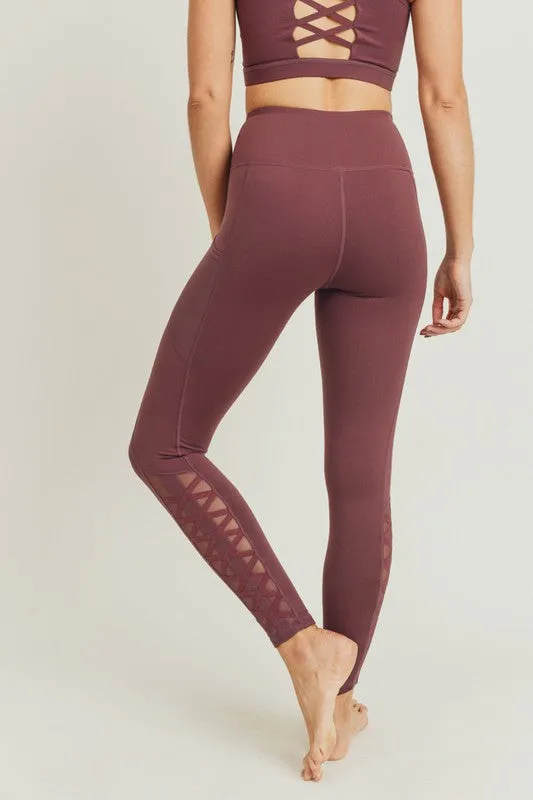 Hybrid Mesh Lattice Straps Full Pocket Leggings