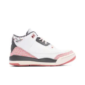 Jordan 3 Retro (PS) 'Vintage Floral' - White/Anthracite/Red Stardust