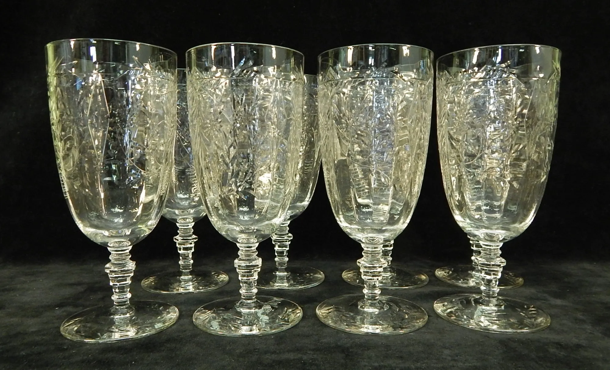 Libbey Rock Sharpe Shasta Water Goblets - Set of 8