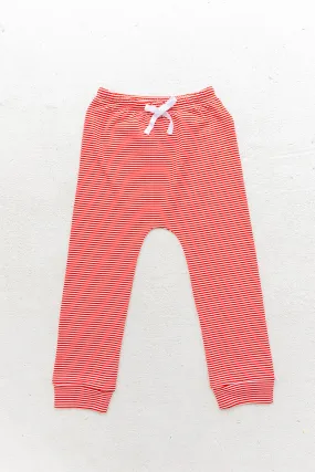 Little Paper Boat - Red Stripe Knit Pants