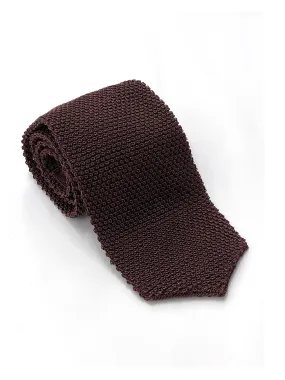 Mahogany Knitted Silk Tie