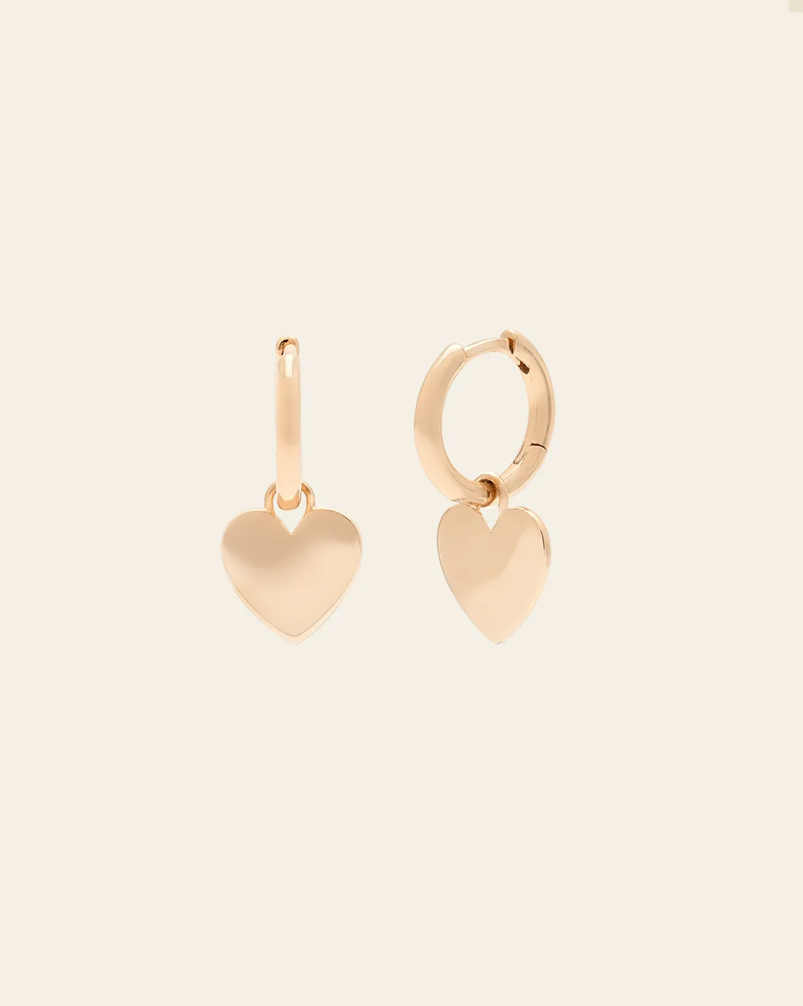 Modern Heart Earring Charm - Gold Vermeil