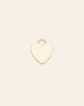 Modern Heart Earring Charm - Gold Vermeil