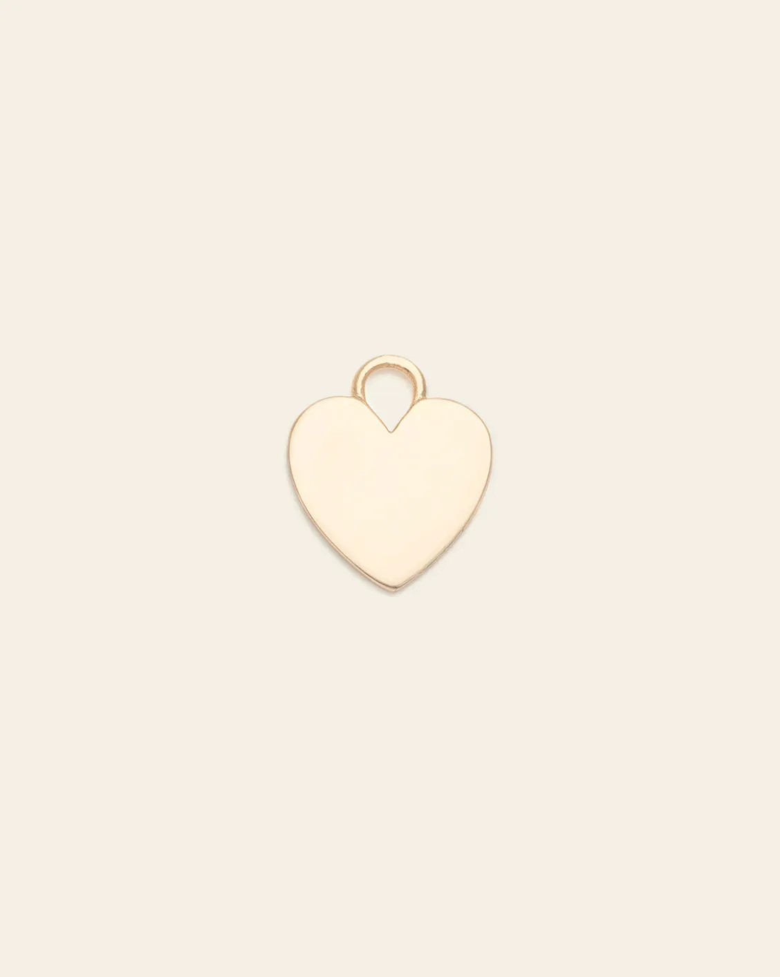 Modern Heart Earring Charm - Gold Vermeil