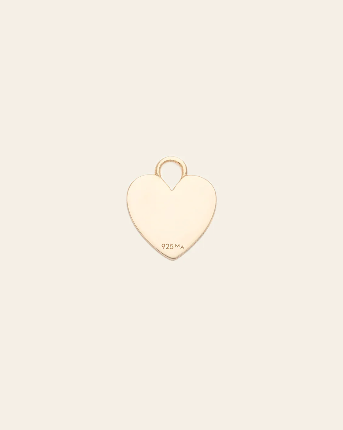 Modern Heart Earring Charm - Gold Vermeil