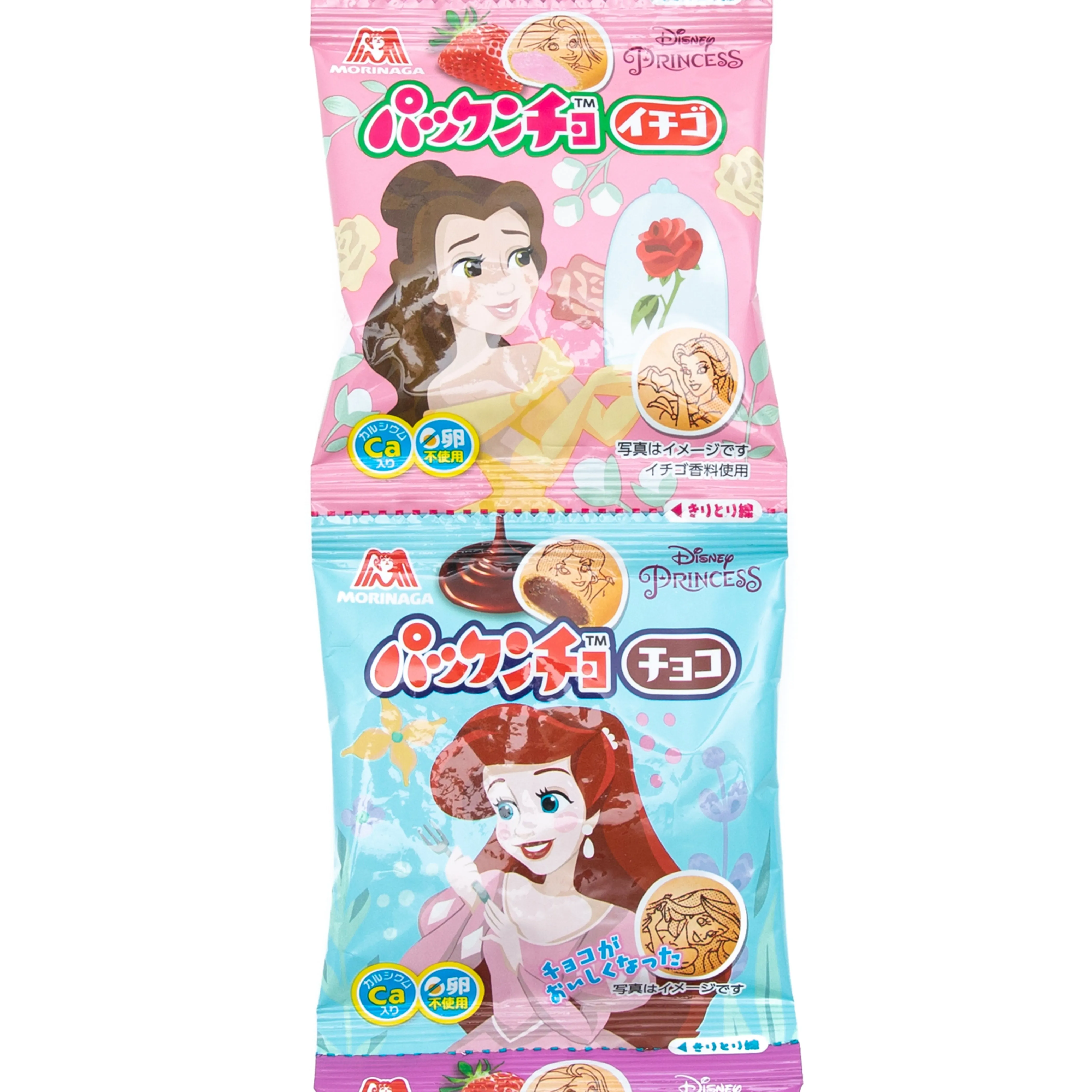 Morinaga Disney Princess Packuncho Chocolate & Strawberry Cookie