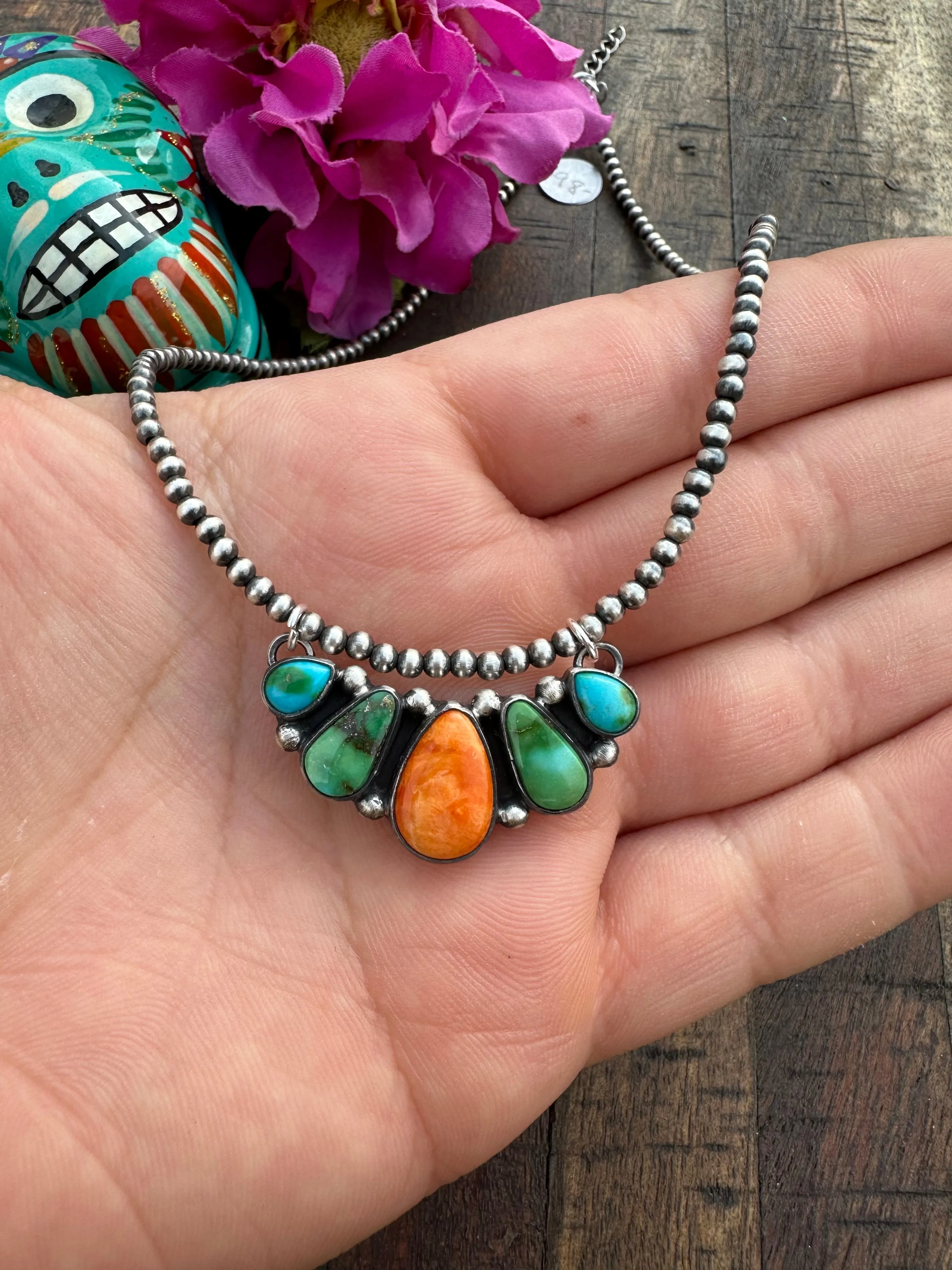 Multi Color Pearl Necklace #2