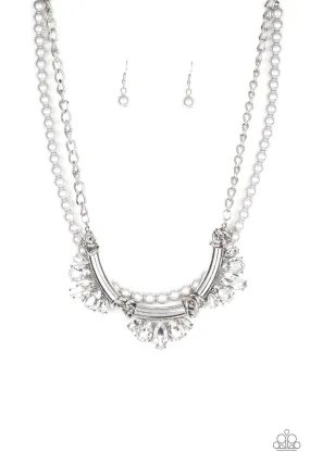 Paparazzi Bow Before The Queen - Silver Necklace