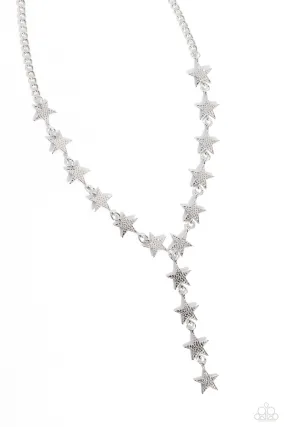 Paparazzi Reach for the Stars Silver Necklace & Earring Set