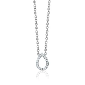 Pear Frame Diamond Necklace