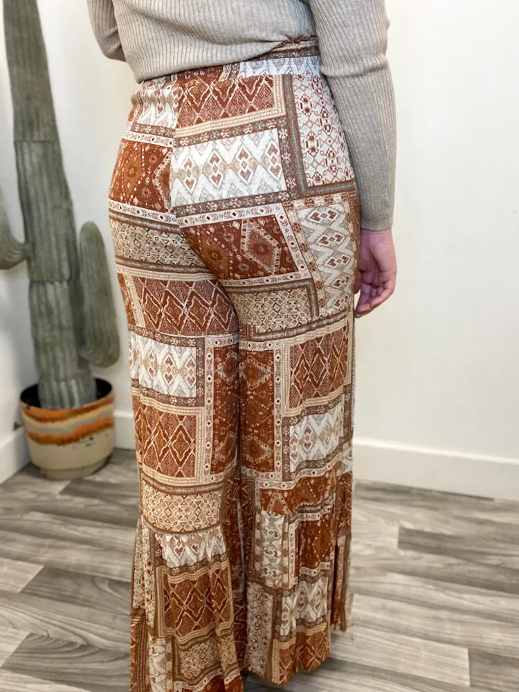 Perfectly Patchwork Pant in Rust