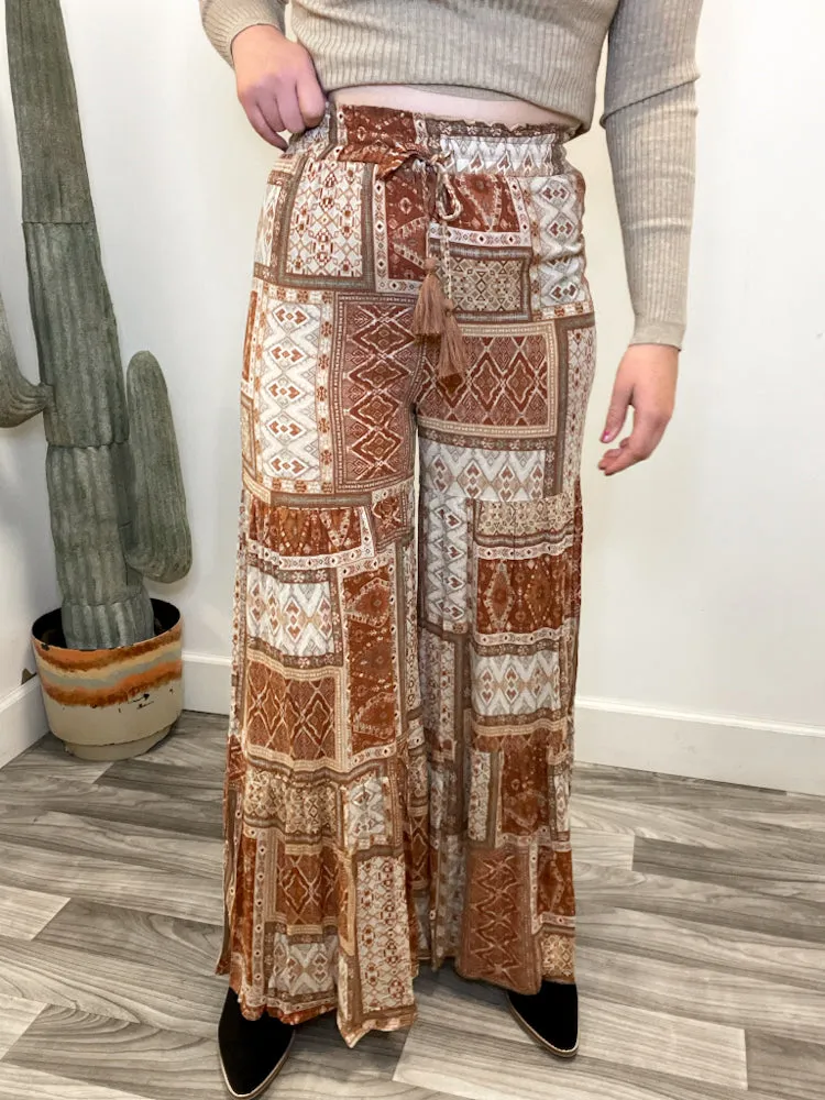 Perfectly Patchwork Pant in Rust