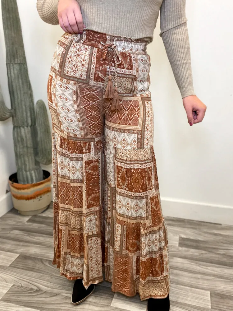 Perfectly Patchwork Pant in Rust