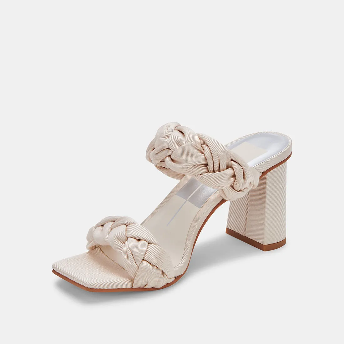 PHEBY HEELS BEIGE SILK